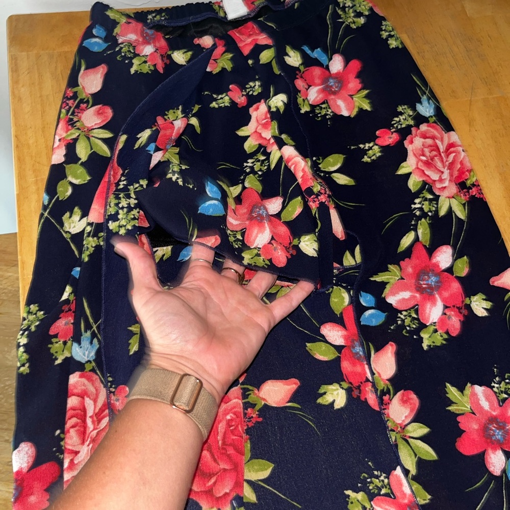 Floral Maxi Skirt with Shorts Underneath